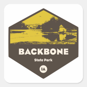 Backbone State Park Iowa Square Sticker