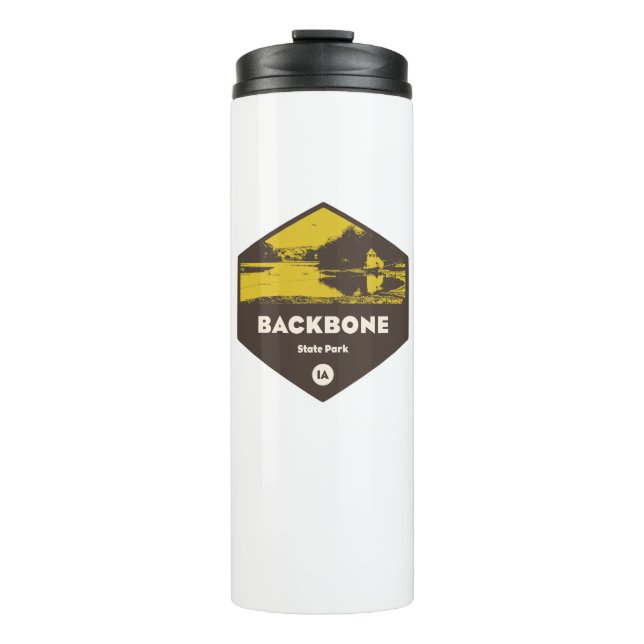 Backbone State Park Iowa Thermal Tumbler (Front)