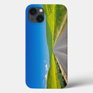 Backcountry road through Spring Canola Fields iPhone 13 Case