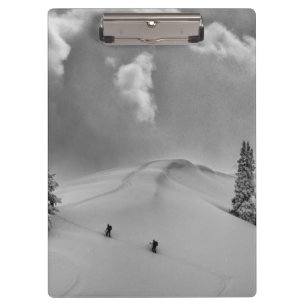 Backcountry Ski Climbers in fresh powder Clipboard