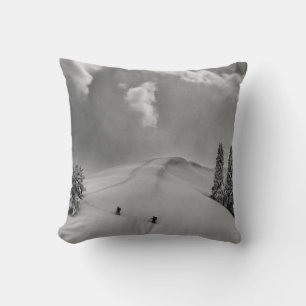 Backcountry Ski Climbers in fresh powder Cushion