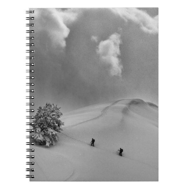 Backcountry Ski Climbers in fresh powder Notebook (Front)