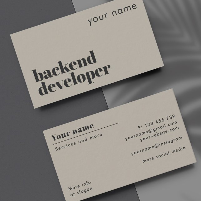 Backend developer modern Business Card (Creator Uploaded)