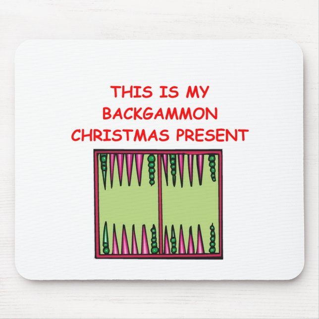 BACKGAMMON christmas Mouse Pad (Front)