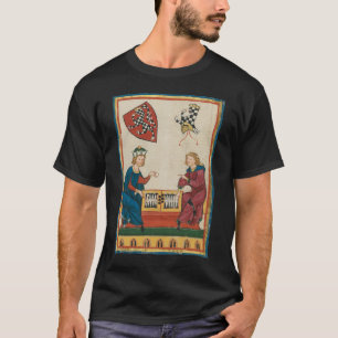 Backgammon Game, 14th Century Mediaeval Art T-Shirt