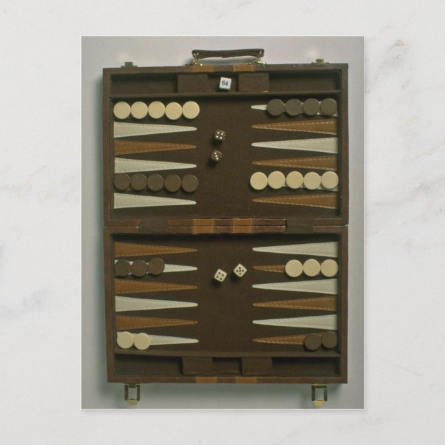 Backgammon game board postcard (Front)
