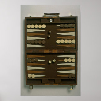 Backgammon game board poster