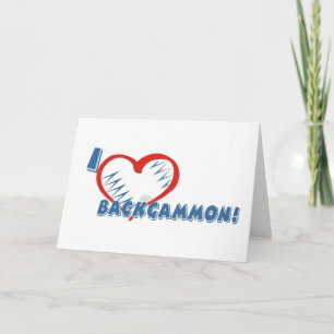 Backgammon greeting card