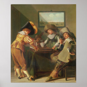 Backgammon Players, 17th century Poster