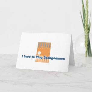 Backgammon player's greetings card