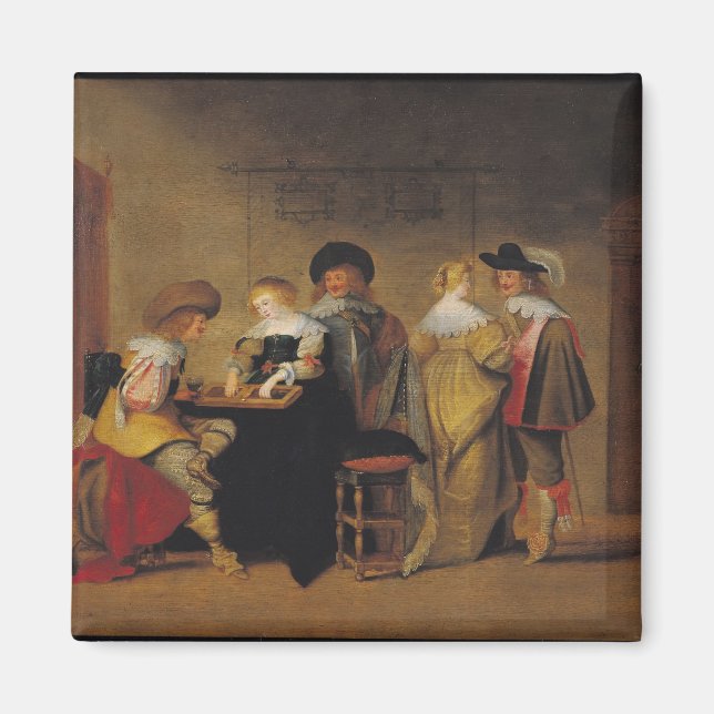 Backgammon Players Magnet (Front)