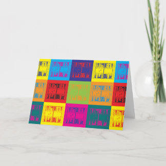 Backgammon Pop Art Card