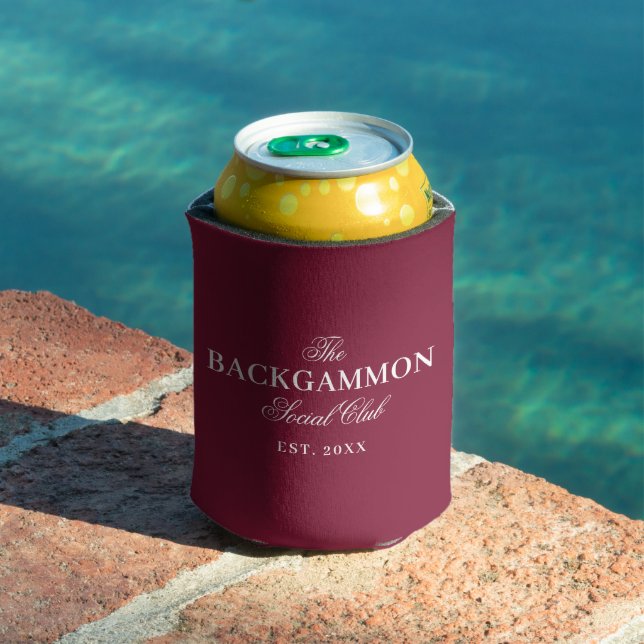 Backgammon Social Club Red Can Cooler (In Situ Pool)