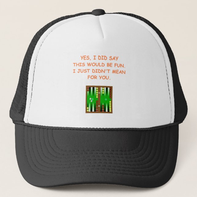 backgammon trucker hat (Front)