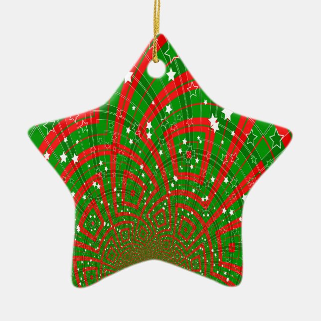 background abstract christmas pattern ceramic tree decoration (Front)