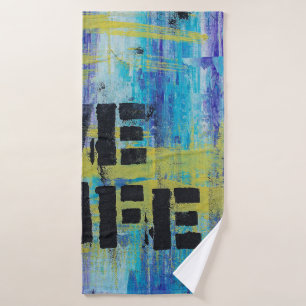Background abstract graffiti bath towel