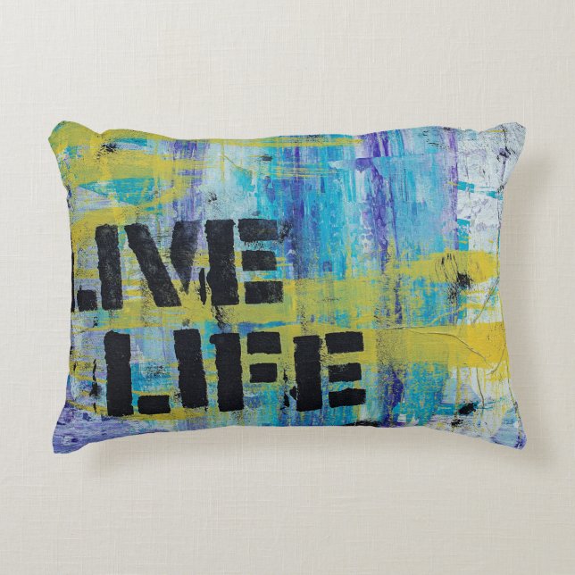 Background abstract graffiti decorative cushion (Front)