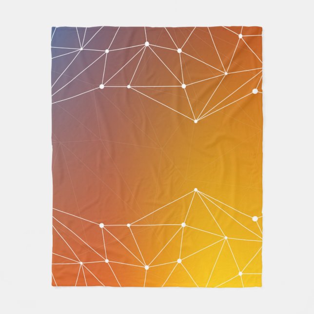 Background abstract line fleece blanket (Front)