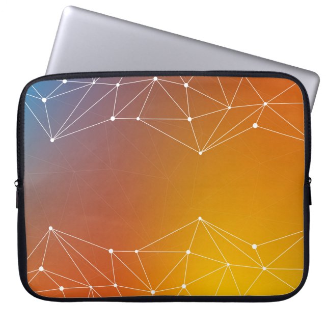 Background abstract line laptop sleeve (Front)