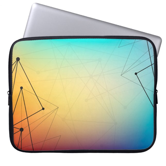 Background abstract line laptop sleeve (Front)