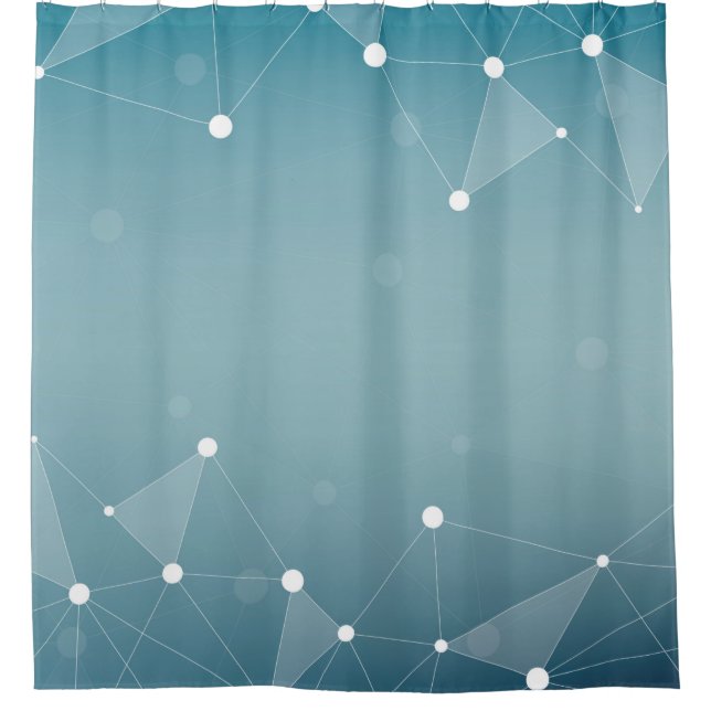 Background abstract line shower curtain (Front)