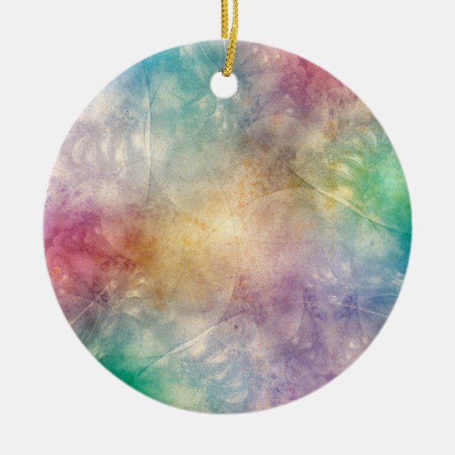 Background Antique Apophysis Fractals I Ceramic Tree Decoration (Front)