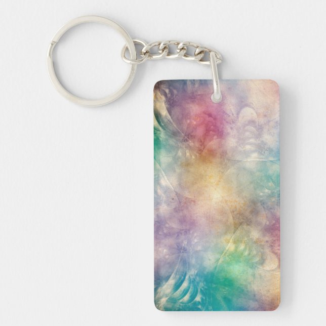 Background Antique Apophysis Fractals I Key Ring (Front)