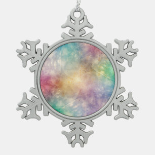 Background Antique Apophysis Fractals I Snowflake Pewter Christmas Ornament