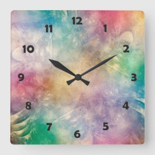 Background Antique Apophysis Fractals I Square Wall Clock