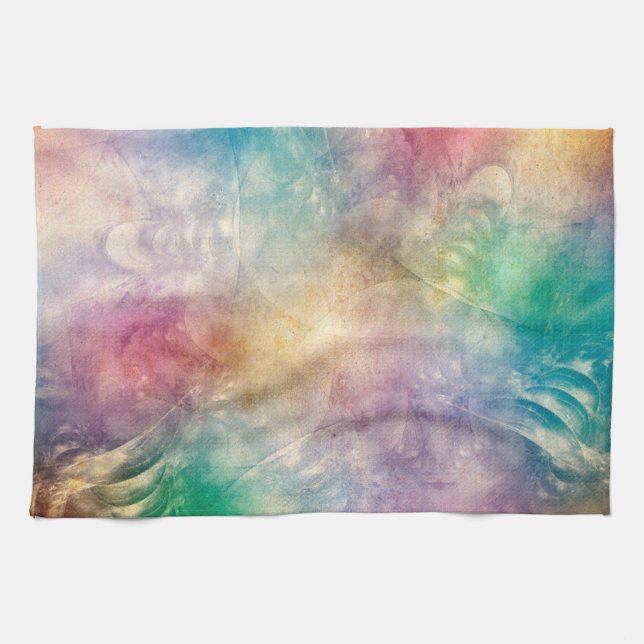 Background Antique Apophysis Fractals I Tea Towel (Horizontal)
