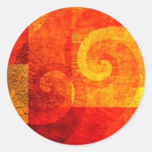 Background Antique Spirals Classic Round Sticker