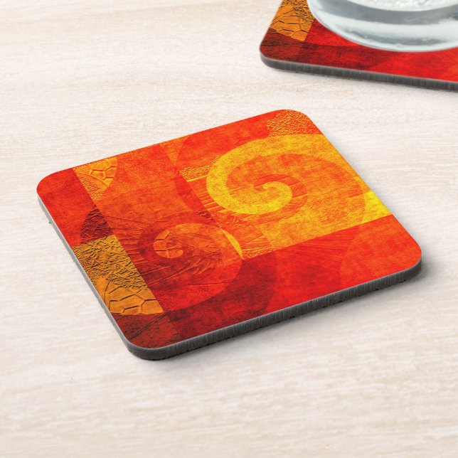 Background Antique Spirals Coaster (Left Side)