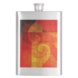 Background Antique Spirals Hip Flask
