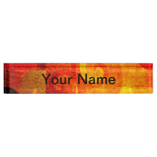 Background Antique Spirals Nameplate