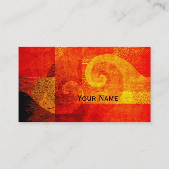 Background Antique Spirals + your text Business Card (Front)