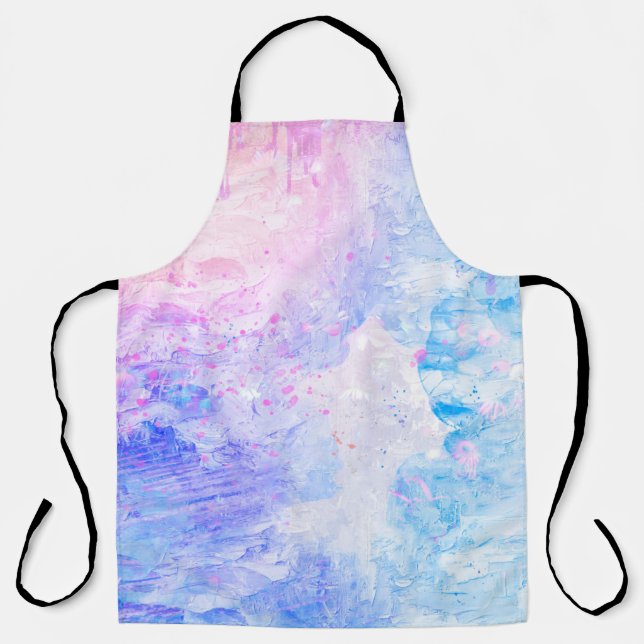 Background art abstract watercolor apron (Front)