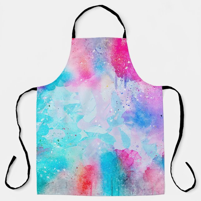 Background art abstract watercolor apron (Front)