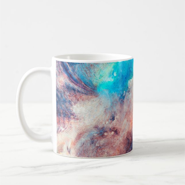 Background art abstract watercolor coffee mug (Left)