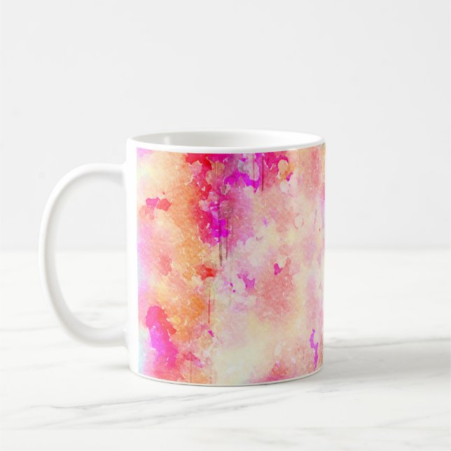 Background art abstract watercolor coffee mug (Left)