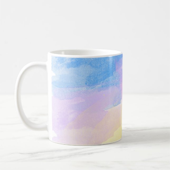 Background art abstract watercolor coffee mug (Left)