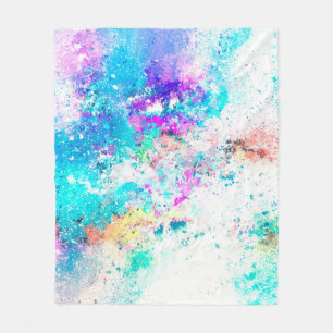 Background art abstract watercolor fleece blanket