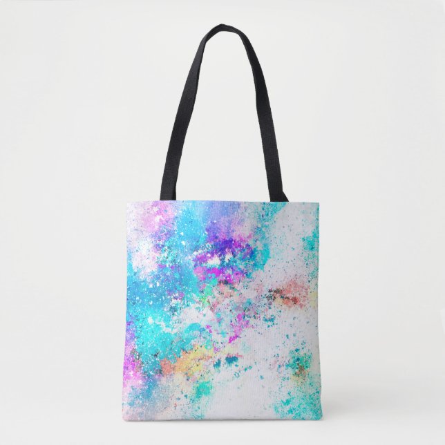 Background art abstract watercolor tote bag (Front)