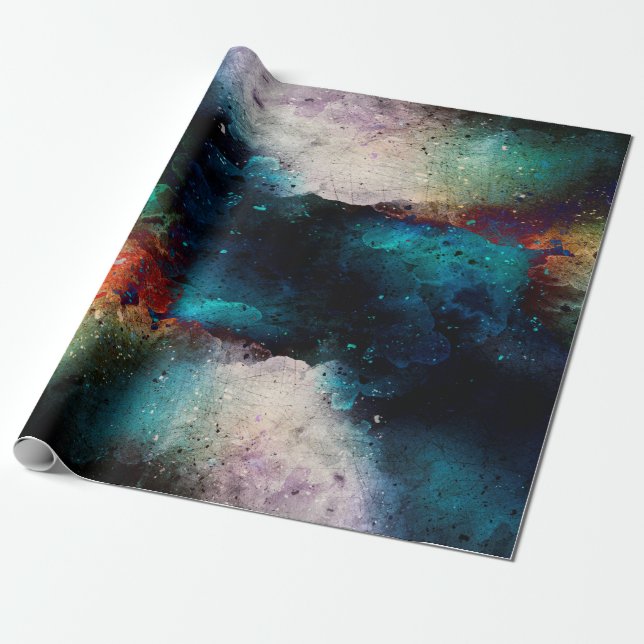 Background art abstract watercolor wrapping paper (Unrolled)