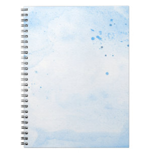 Background blue watercolor paper notebook