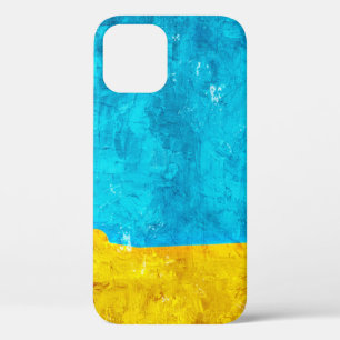 Background blue yellow art iPhone 12 case