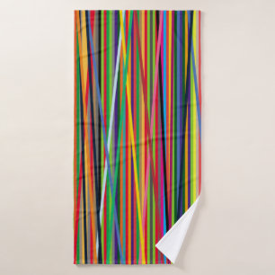 background bright and colourful made of stripesco bath towel