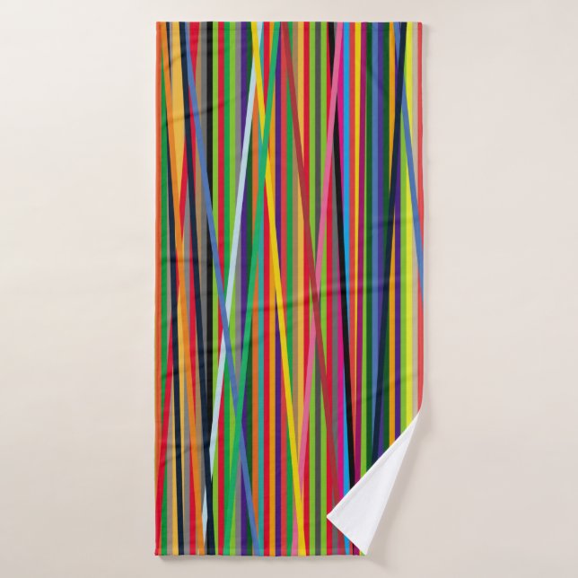  background bright and colourful made of stripesco bath towel (Bath Towel)