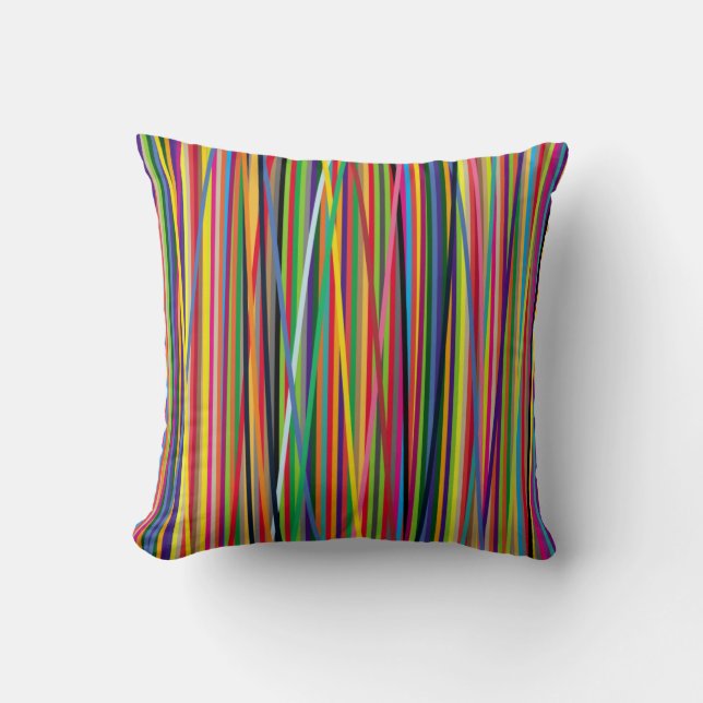  background bright and colourful made of stripesco cushion (Front)