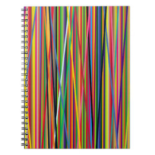 background bright and colourful made of stripesco notebook