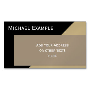 Background Colour Blocking - stone & dark beige Magnetic Business Card